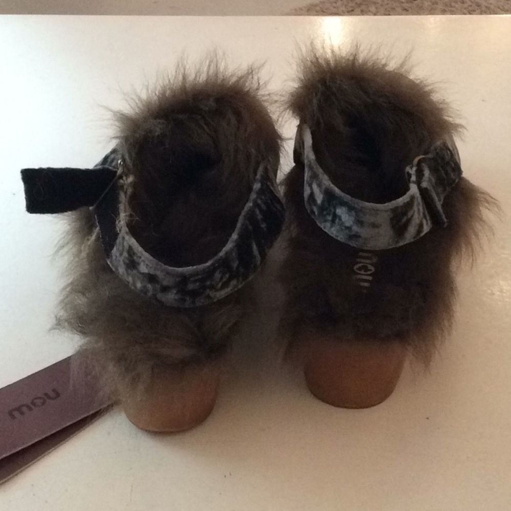 Velvet fur clogs mou - Picture 3 of 5
